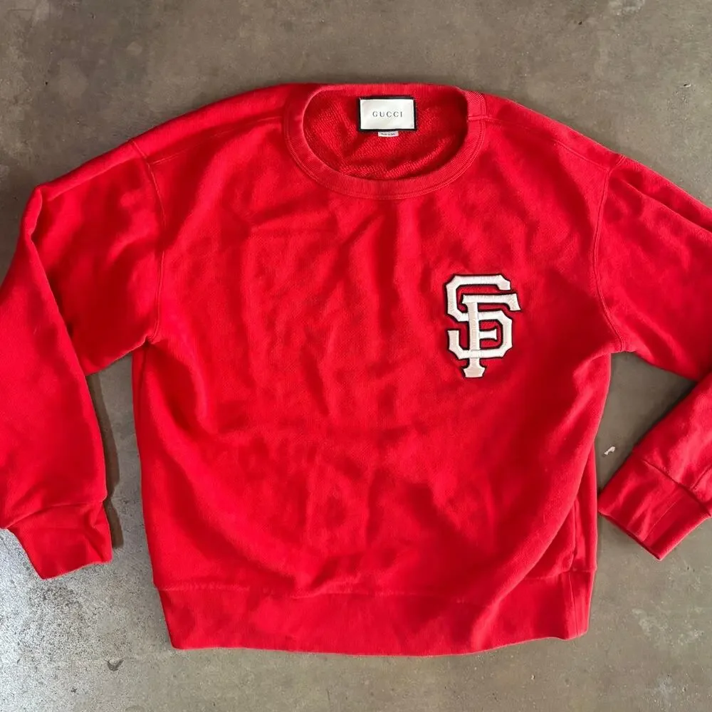 Gucci x MLB Sylvie Web Accent SF Sweatshirt Mens L